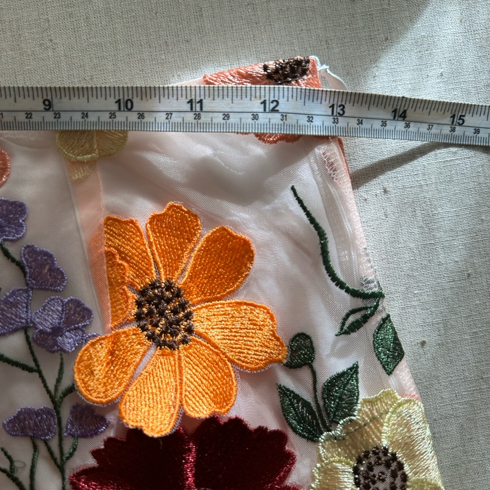 Finesse Floral Print Sheer 3D Flower Overlay Mini Skirt Size XS #easter #summer - Picture 5 of 6